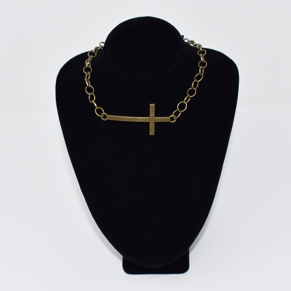 Bronze Chain and Large Cross Choker